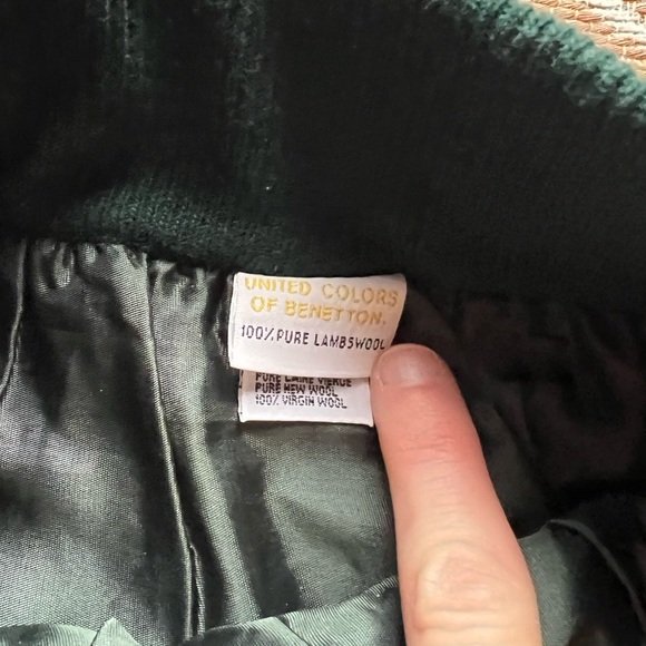 Vintage 90s United Colors Of Benetton Forest Green Pencil Skirt - Picture 2 of 6